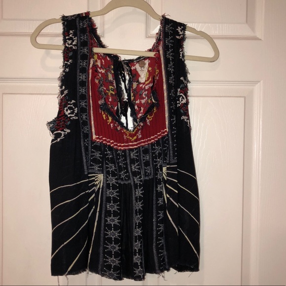 FP ONE hippie/bohemian sun rays tied back tank - Picture 6 of 8